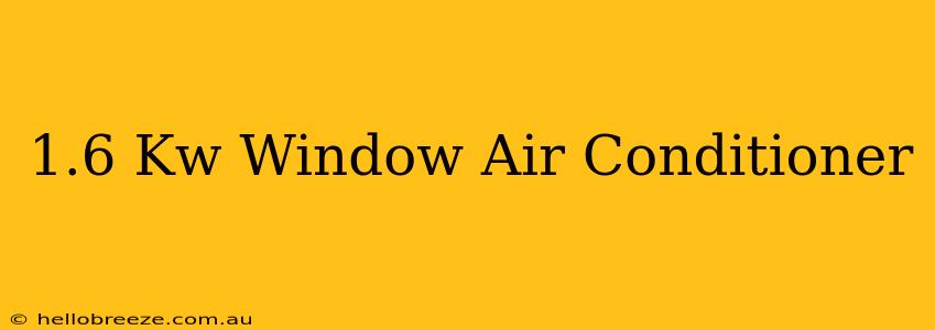 1.6 Kw Window Air Conditioner