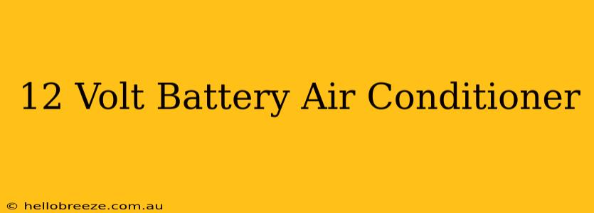 12 Volt Battery Air Conditioner