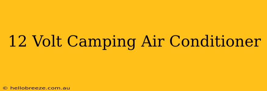 12 Volt Camping Air Conditioner