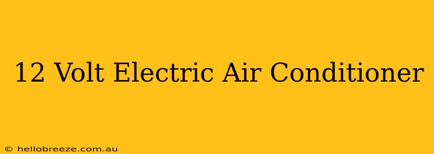 12 Volt Electric Air Conditioner