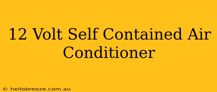 12 Volt Self Contained Air Conditioner