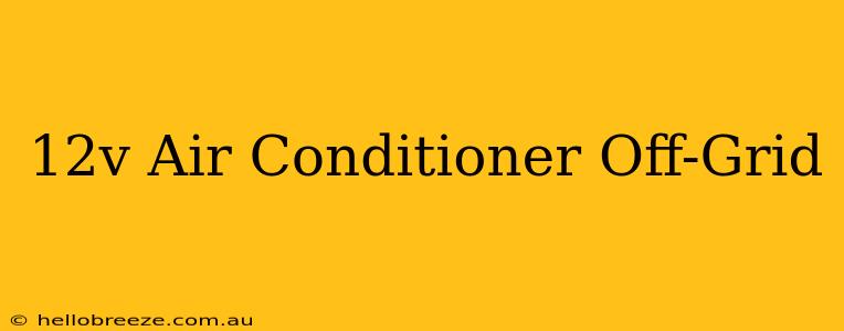 12v Air Conditioner Off-Grid