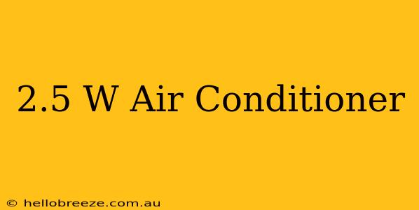 2.5 W Air Conditioner