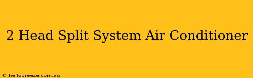 2 Head Split System Air Conditioner