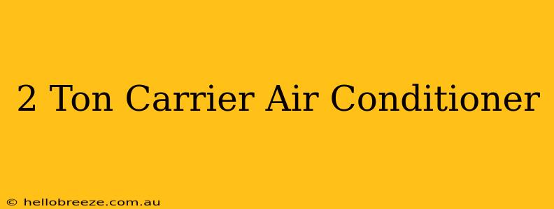 2 Ton Carrier Air Conditioner