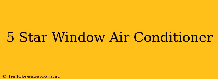 5 Star Window Air Conditioner