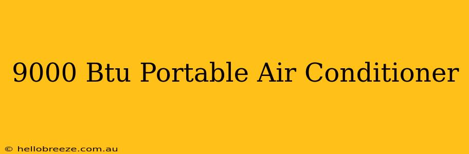 9000 Btu Portable Air Conditioner