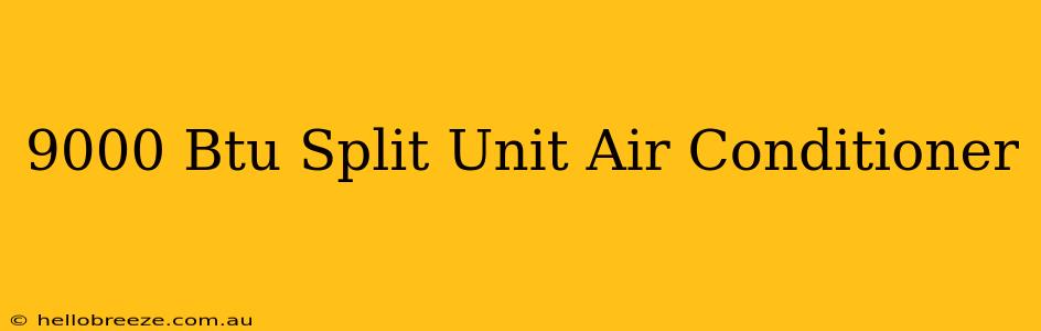 9000 Btu Split Unit Air Conditioner