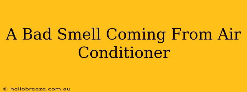 A Bad Smell Coming From Air Conditioner