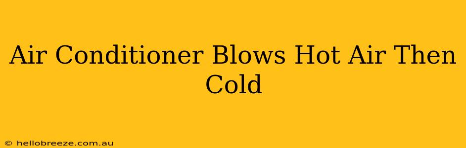 Air Conditioner Blows Hot Air Then Cold