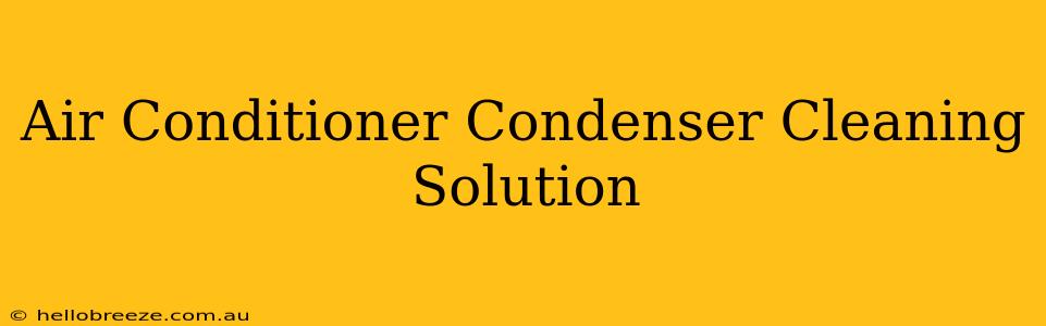 Air Conditioner Condenser Cleaning Solution