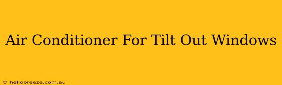 Air Conditioner For Tilt Out Windows