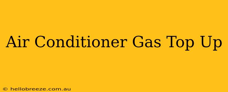 Air Conditioner Gas Top Up