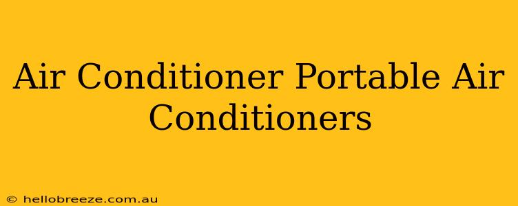 Air Conditioner Portable Air Conditioners