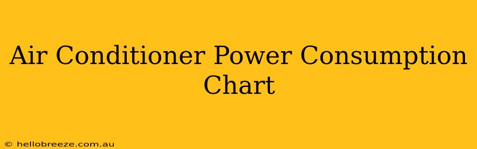 Air Conditioner Power Consumption Chart