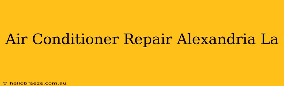 Air Conditioner Repair Alexandria La