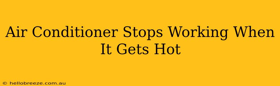 Air Conditioner Stops Working When It Gets Hot