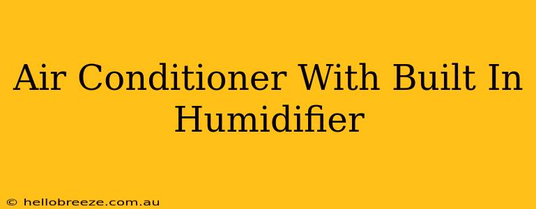 Air Conditioner With Built In Humidifier