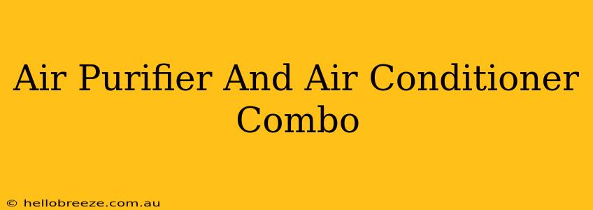 Air Purifier And Air Conditioner Combo