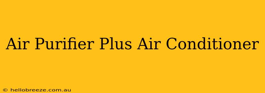 Air Purifier Plus Air Conditioner