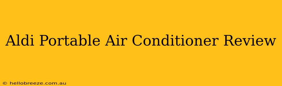 Aldi Portable Air Conditioner Review