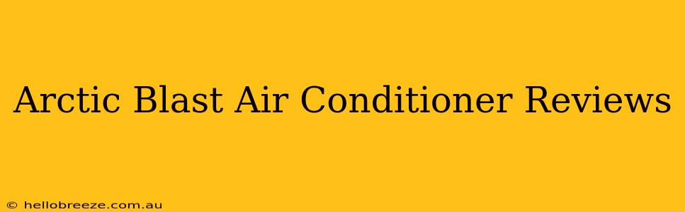 Arctic Blast Air Conditioner Reviews