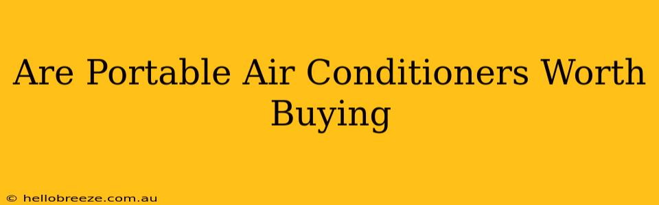 Are Portable Air Conditioners Worth Buying