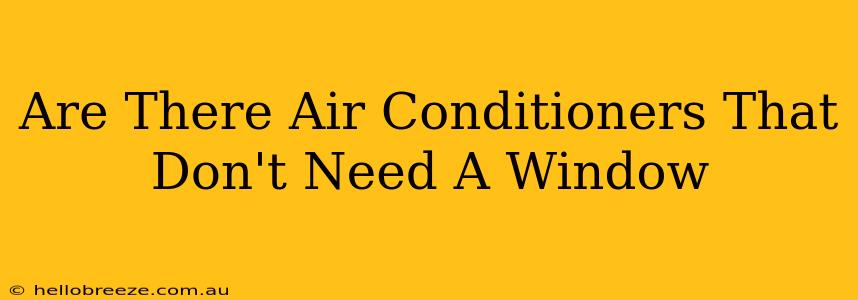 Are There Air Conditioners That Don't Need A Window