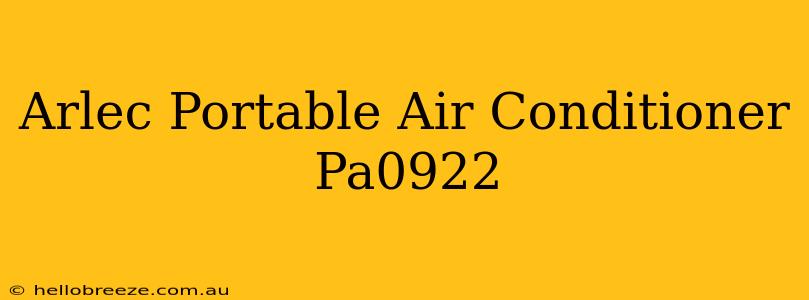 Arlec Portable Air Conditioner Pa0922