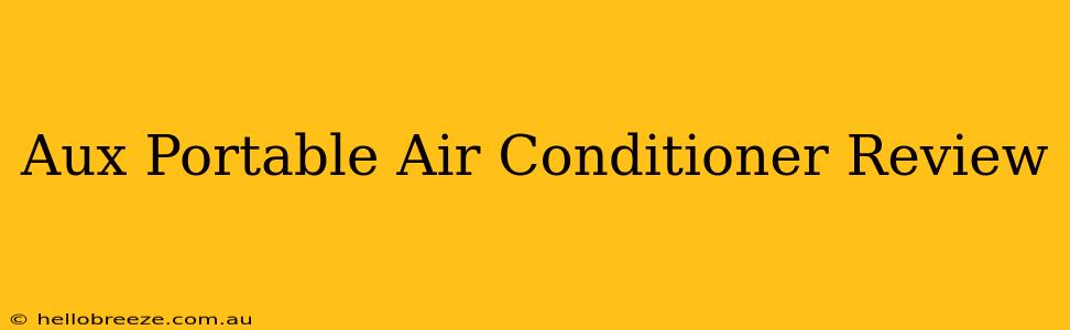 Aux Portable Air Conditioner Review