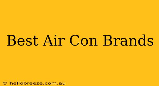 Best Air Con Brands