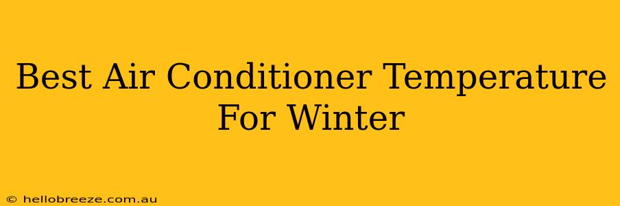 Best Air Conditioner Temperature For Winter