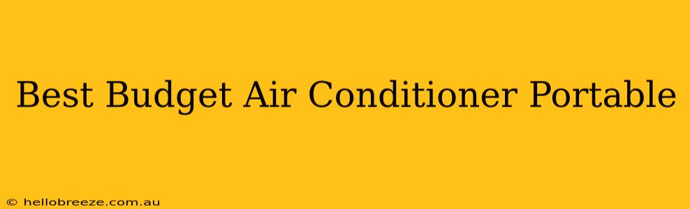 Best Budget Air Conditioner Portable