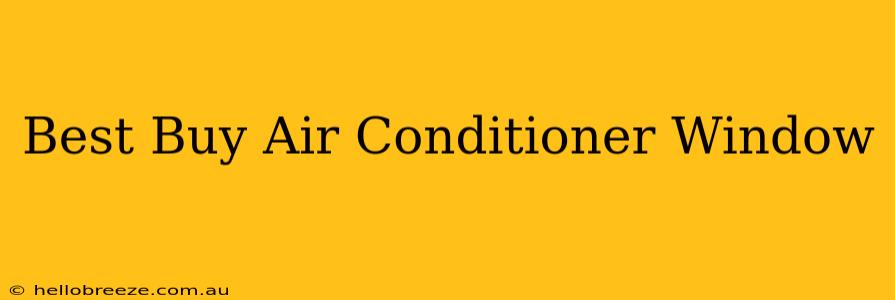 Best Buy Air Conditioner Window