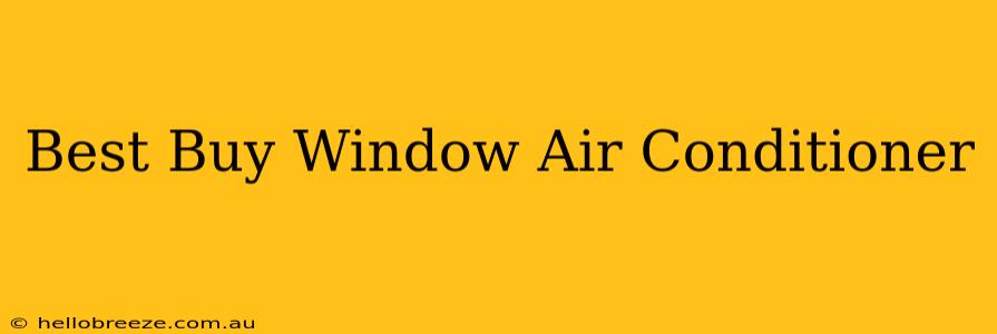 Best Buy Window Air Conditioner