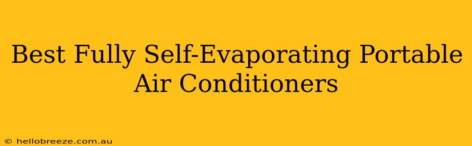 Best Fully Self-Evaporating Portable Air Conditioners