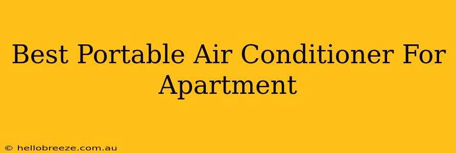 Best Portable Air Conditioner For Apartment