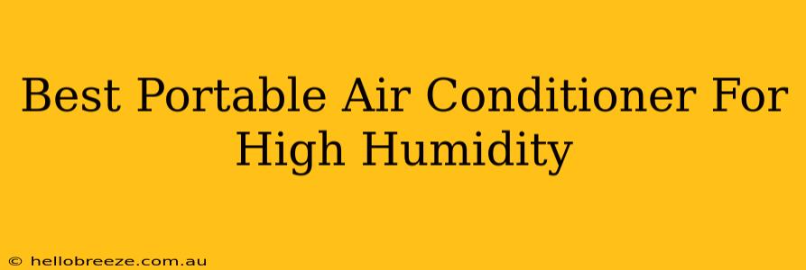 Best Portable Air Conditioner For High Humidity