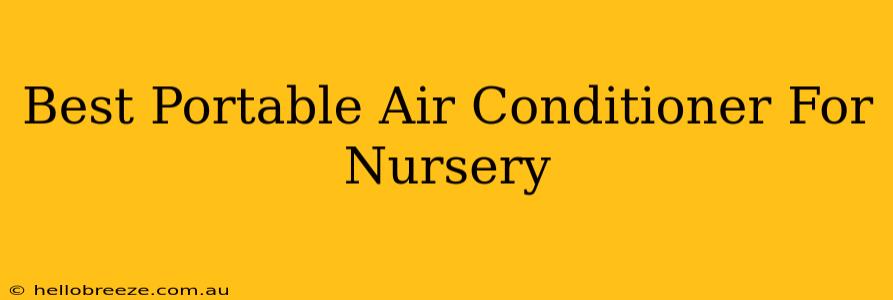 Best Portable Air Conditioner For Nursery