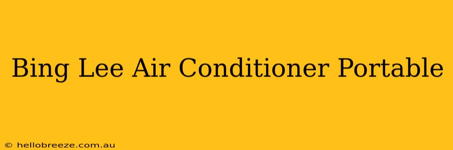 Bing Lee Air Conditioner Portable