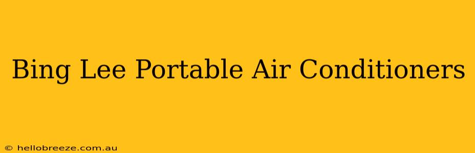 Bing Lee Portable Air Conditioners