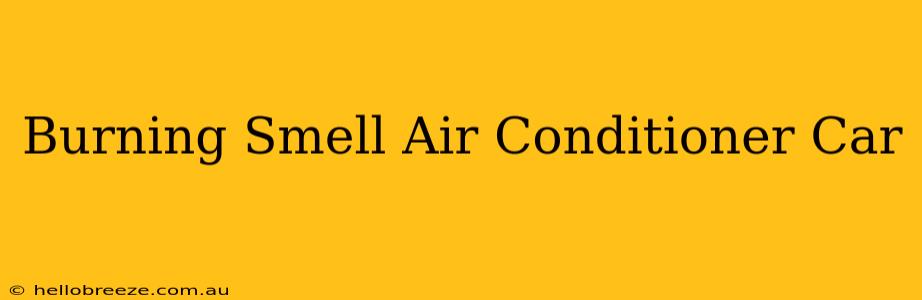 Burning Smell Air Conditioner Car