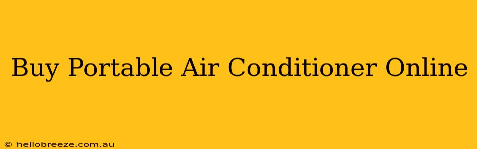 Buy Portable Air Conditioner Online