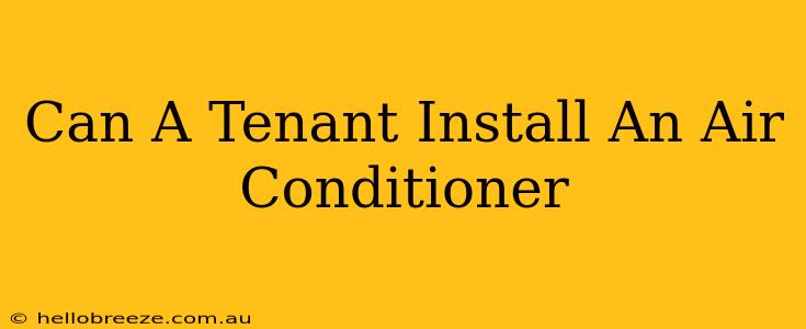 Can A Tenant Install An Air Conditioner