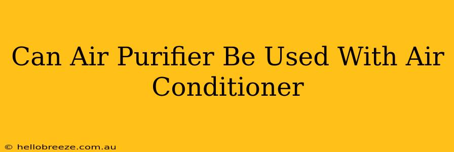 Can Air Purifier Be Used With Air Conditioner