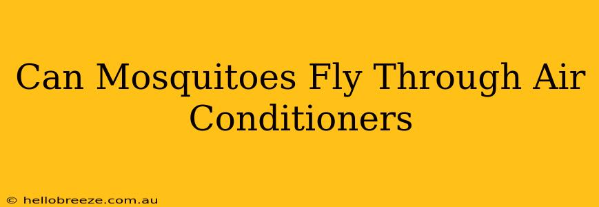 Can Mosquitoes Fly Through Air Conditioners