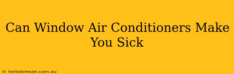 Can Window Air Conditioners Make You Sick