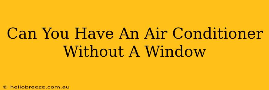 Can You Have An Air Conditioner Without A Window