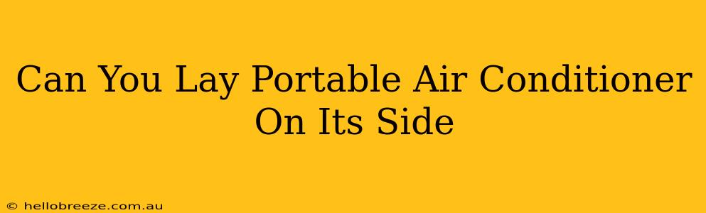 Can You Lay Portable Air Conditioner On Its Side