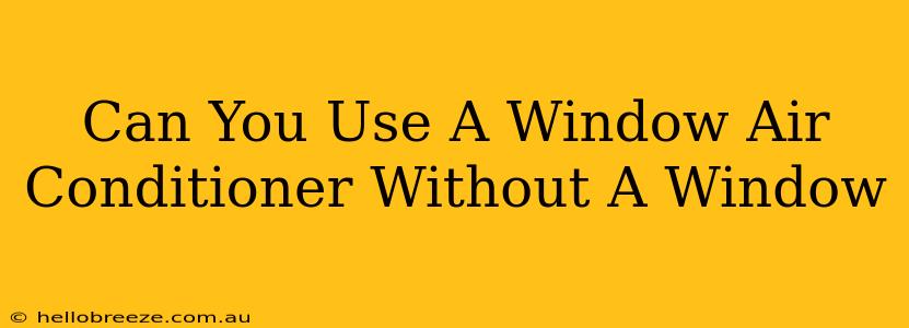 Can You Use A Window Air Conditioner Without A Window